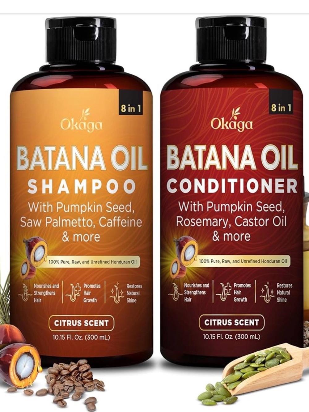 Batana Oil Shampoo for Kids — Citrus Scent, Orange Bottle